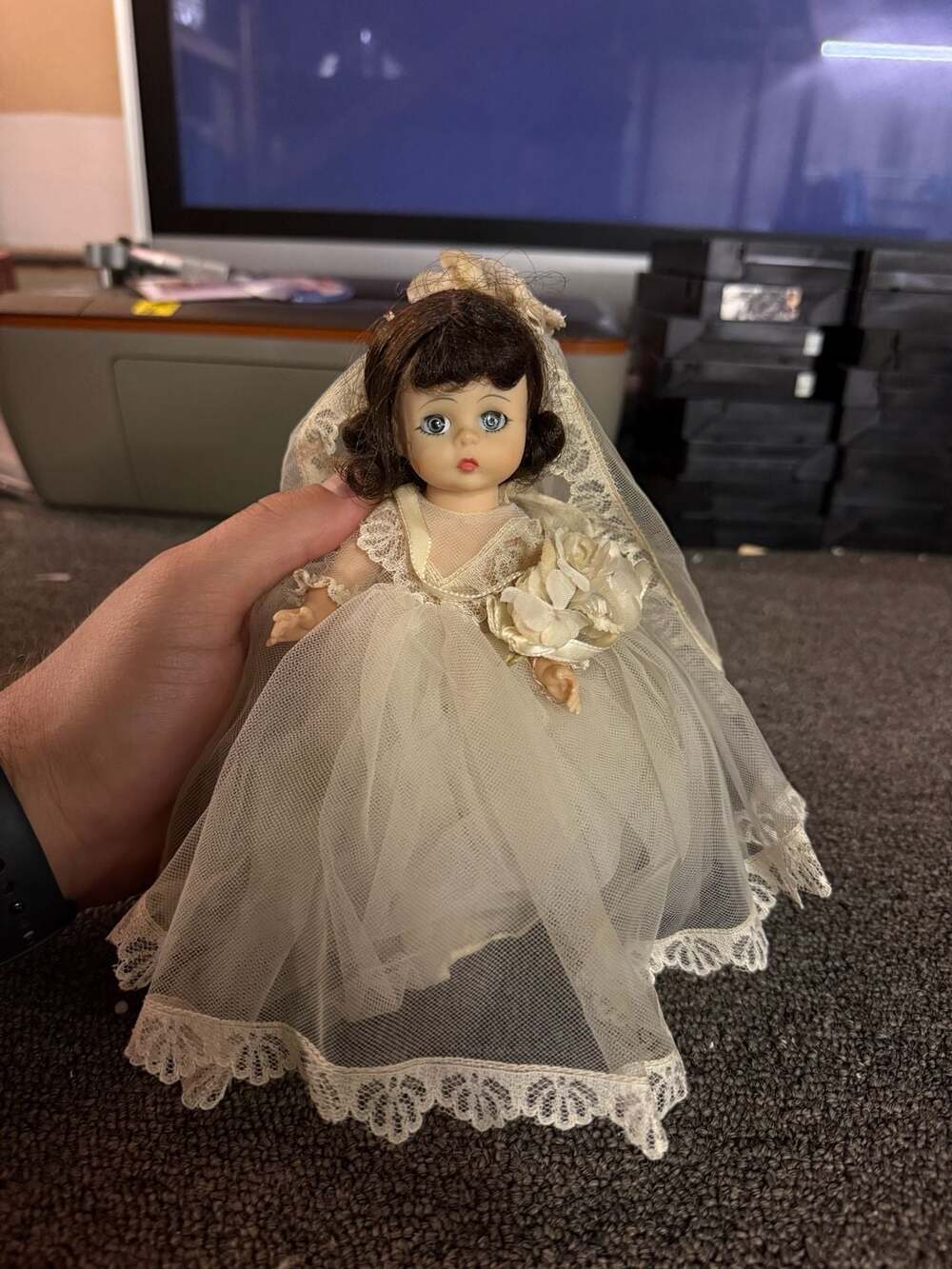 Vintage Madame Alexander 8-Inch Brunette Bride Doll #435